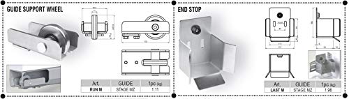 Image of CAIS Cantilever Gate Hardware Kit for Trackless Sliding | Galvanized mild Steel | Silver Finish | Made in Czech Republic. (7m Clear Opening, 650kg Capacity)