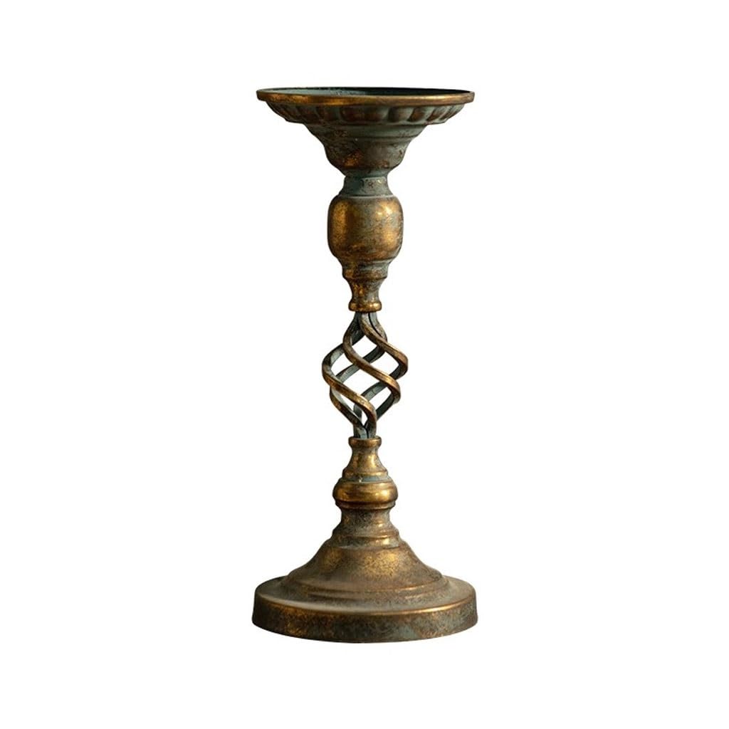 Eines B Candlestick Holders Retro Homestay Classical Old Iron Candlestick Creative Home Candlestick Ornaments Candlesticks Holders For Home Decor(B)