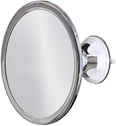 MENGCORE 173mm 360 Degree Rotating Round Fogless Shaving Mirror Bathroom Shower Mirror with Locking Suction Anti-Fog Decorative Mirror (without light)
