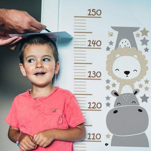Adesivi Murali Metri Da Parete Altezza Grafico Animali Bambini Rimovibile Misurare Cameretta DIY