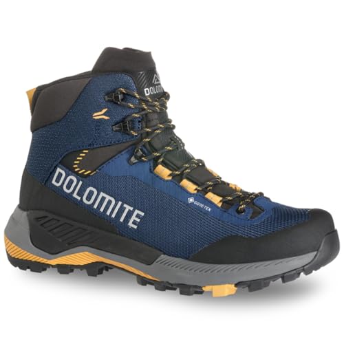Membrana GTX - Mesh 3D Dolomite Scarponcini da uomo Vernale High GTX (Night Blue/Mustard Yellow, Sistema Taglie Calzature EU, Adulto, Uomo, Numero, Media, 44)
