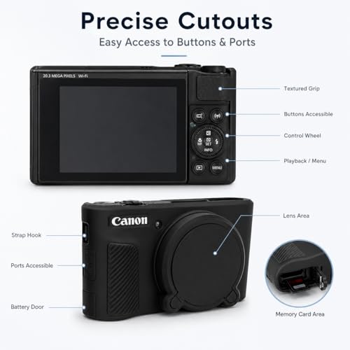 Funda de silicona para cámara Canon PowerShot G7 X Mark III miniatura 5