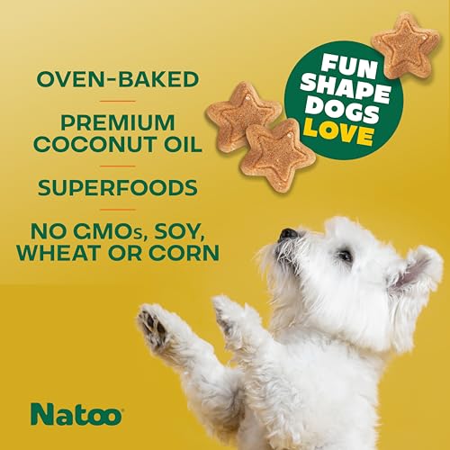 Image of NATOO Natural Dog Biscuits for Small Dogs, Grain-Free Peanut Butter
