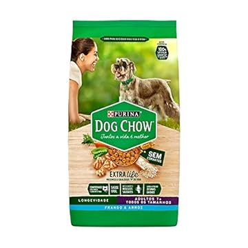 Purina Dog Chow Ração Dog Chow Adulto Longevidade 7+ Frango E Arroz - 15Kg Purina Idosos - Sabor Frango