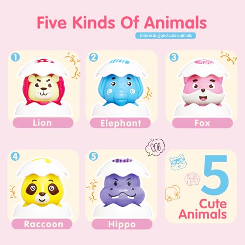 Image of FS Montessori Pop Up Toy for Babies 9-12-18 Months - Quiet Mode Cause and Effect Toys for 1 Year Old Boy Girl - Fine Motor Skills Sensory Infant Toy - Travel Friendly First Birthday Gift