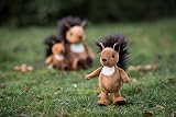 Plüsch Eichhörnchen „Luzy“ – Schaffer 5690 - Kuscheltier Eichhörnchen - weich & flauschig - Stofftier für Babys & Kinder ab 0 Jahren – waschbar - Größe S - 18 cm - braun