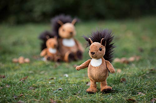 Plüsch Eichhörnchen „Luzy“ – Schaffer 5690 - Kuscheltier Eichhörnchen - weich & flauschig - Stofftier für Babys & Kinder ab 0 Jahren – waschbar - Größe S - 18 cm - braun