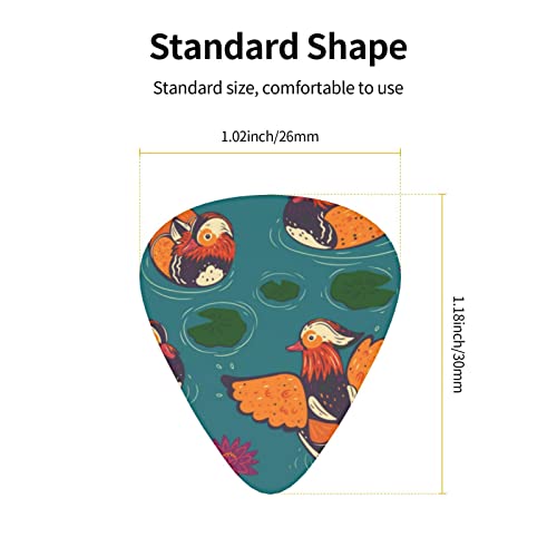 Lot de 12 médiators pour guitare acoustique et électrique Motif canards mandarins - Les Beatles, Paul McCartney, John Lennon, RIngo Starr, George Harrison Lot de 12 médiators pour guitare acoustique et électrique Motif canards mandarins – Image 5