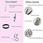 Hair Cutting Scissors Thinning Shears- Fcysy Professional Barber Sharp Hair Scissors Hairdressing Shears Kit with Haircut Accessories in Leather Case for Cutting Styling Hair for Women Men Pet - Image 3