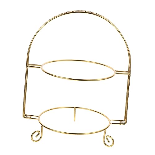 BRIGHTFUFU Elegant Cake Display Stand Iron Dessert Holder for Weddings Birthdays Parties for Plates European Style Design for Showcasing Cakes