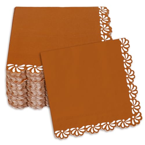 Decoración de fiestas con servilletas FYSUIMU Cielito Lindo estilo terracota mexicano