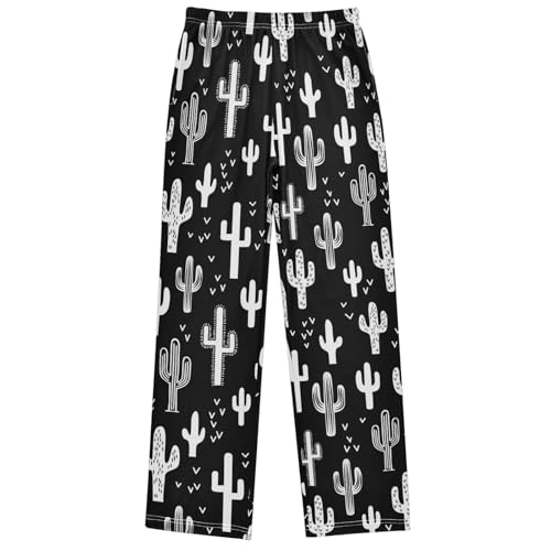 Boy's Pants Fun Western Cactu Jogger Pants Elastic Waist Long Bottoms Trousers with Pockets 6-14 Years