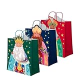 OH YEAH - 3 Bolsas Regalo Reyes Magos - 26 x 10 x 32 cm - 3 Diseños Variados - Regalo para Navidad - Bolsas para Regalos Temático Reyes Magos - Detalles Personalizados - REGALO ÚNICO