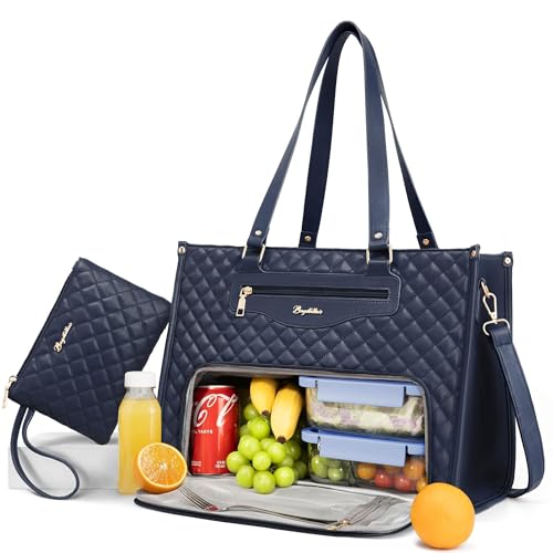 Bagstellar Lunch Tote Bag for Women, Laptop Work Bag with Lunch Compartment