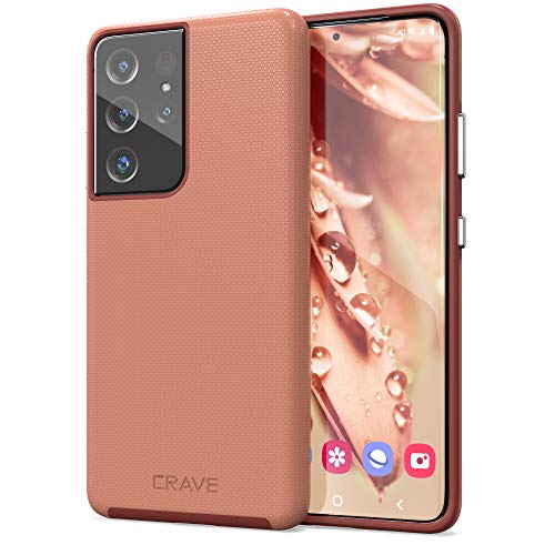 Image of Crave Dual Guard for Galaxy S21 Ultra Case, Shockproof Protection Dual Layer Case for Samsung Galaxy S21 Ultra, S21 Ultra 5G (6.8 inch) - Blush