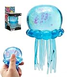 Nee doh Jellyfish Squeeze Toys, Drop Malt Sugar Balls Relieve Stress, Sensory Toy with a Super Solid Squish for Adult, Squishy Ultra Squishy and Moldable Slow Rise (#2Blue)