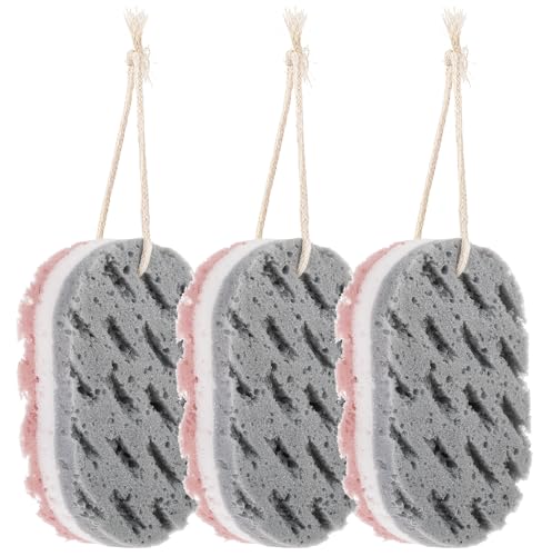 Esponjas de baño suaves Dimeho accesorio de ducha corporal pack de 3 esponjas para mujer