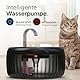 PrettyPaw Katzenbrunnen Aqua Flow Pro [NEUEINFÜHRUNG] Super leiser, BPA-freier 3L Trinkbrunnen für Katze mit LED und Aktivkohlefilter I Leicht zu reinigender Katzen Trinkbrunnen I Aqua Flow (Schwarz)
