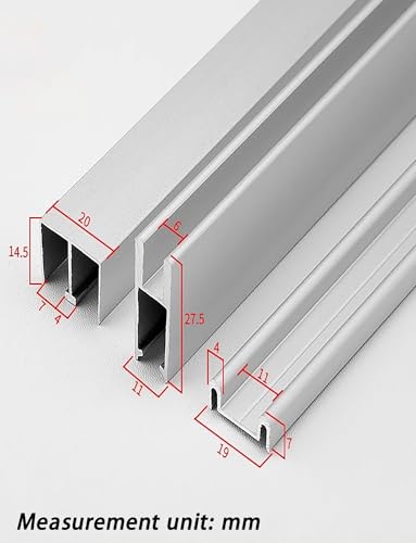 Riel de puerta corrediza de vidrio para renovar armarios de cocina y vinotecas de 1 metro 2