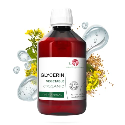 Glicerina Liquida Vegetal Pura y Organica - Glicerina para hacer jabones, Hidratante Facial y Corporal, Base Cosmetica Casera 100% Natural - 100 g