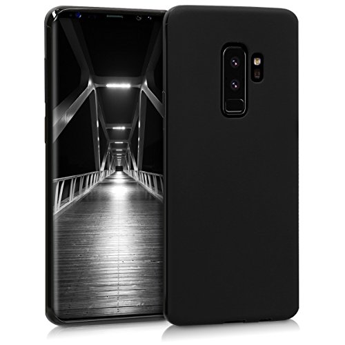 kwmobile Custodia Compatibile con Samsung Galaxy S9 Plus Cover - Back Case per Smartphone in Silicone TPU - Protezione Gommata - nero matt