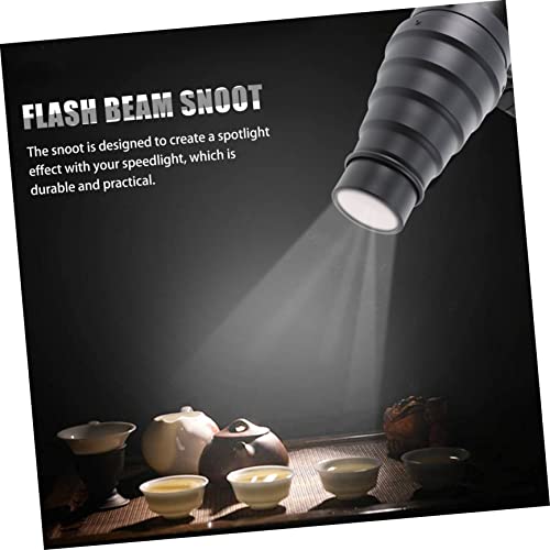 Tubo de luz cónico para fotografía con filtros de color y rejilla para flash de estudio 3