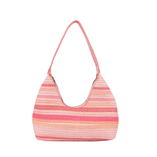 Sac à bandoulière texturé en paille et similicuir pour femme FuninCrea