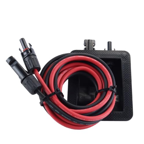 ACOLY Solardachdurchführung, wasserdichte Photovoltaik-Anschlussdose mit 2 m Kabel (schwarz)