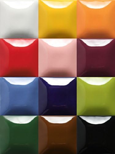Mayco Stroke and Coat Wonderglaze for Bisque Set #3 - Set of 12 Assorted Colors in 2 Oz Bottles by Stroke N Coat