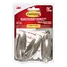 Command Designer Hooks, Medium, Brushed Nickel, 3-Hooks (17081BN-3ES)
