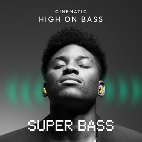 Image of numBer Super Buds GT M9 ANC (32db) Truly Wireless in Ear Earbuds with 60H Playtime, Dual Pairing Ear Buds, 35ms Low Latency, 13mm Speakers, 4Mic ENC, BT 5.4, Fast Charging, Made in India (Glass Green)