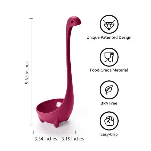 image for OTOTO Nessie Ladle Spoon - Purple Cooking Ladle for Serving Soup, Stew