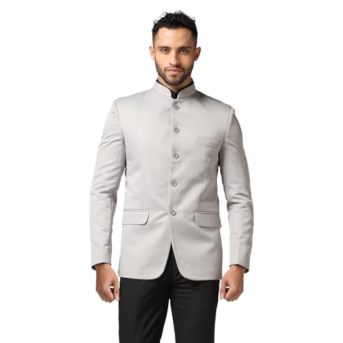 Image of TAHVO Men Blazer Lycra Fabric Slim Fit Single Breasted Blazer