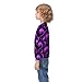 MZERSE Soft Kids Crew Neck Pullover Purple Fire Dragon Art, Long Sleeve Sweatshirt for All Seasons, 8-10Y