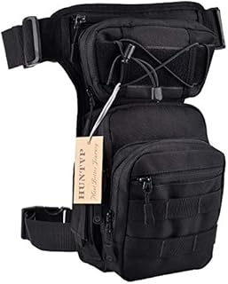 Huntvp® Taktisch Beintasche Militär Beinbeutel MOLLE Hüfttasche Sport Tactical Leg Bag Armee Beintaschen Wasserdicht Gürteltasche Werkzeugtasche Tasche für Bein Herren Damen Motorrad Wandern Outdoor