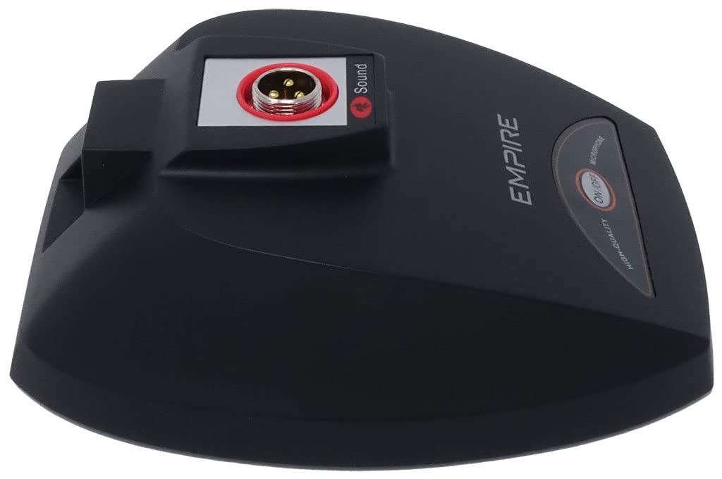 Empire Microfono da Tavolo DESK-500 PRO Professionale da Tavolo con Alimentazione Phantom e Capsula a condensatore ad Alta Sensibilità.