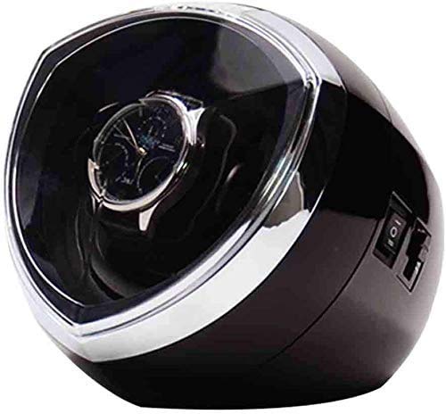 Preisvergleich Produktbild HIMFL Watch Winder für Automatikuhren, Einzeltisch Haushalt Hochwertig Uhr Aufbewahrungsbox, Elektromotor Stummschaltung / für Damen- und Herrenuhr Geschenk,Schwarz