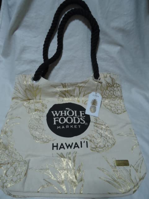 Amazon.co.jp: ハワイ WHOLE FOODS ホールフーズ エコバック クリーム