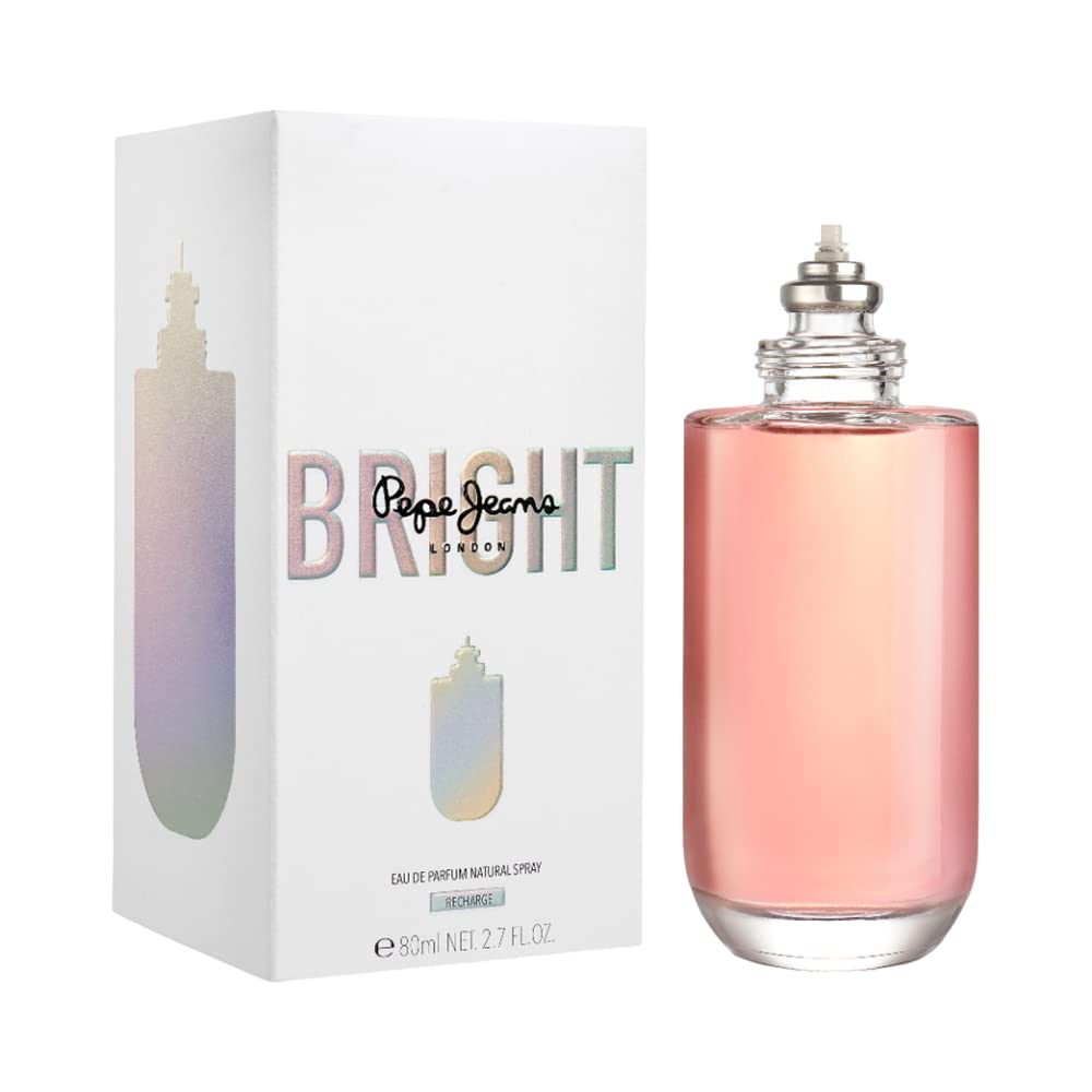 Pepe Jeans Bright For Her perfumy damskie Recharge 80 ml | Woda perfumowana, zapach cypryjski i kwiatowy, perfumy dla kobiet