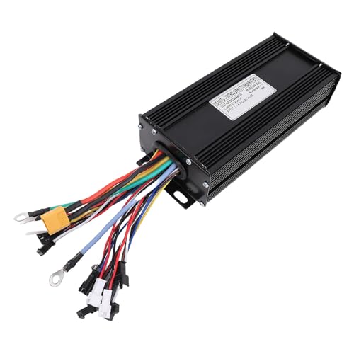 Naroote Controlador de Onda Sinusoidal 45A 36V 48V 52V 1500W 2000W Controlador de Velocidad del Motor sin Escobillas 3 Modos con Carcasa de Aleación de Aluminio Ranurada para Bicicleta