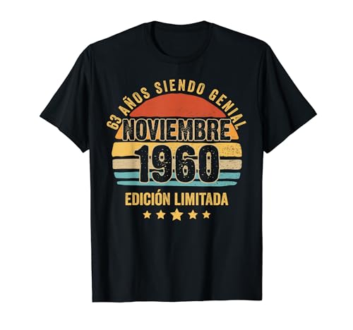 63 Años Cumpleaños Regalo Noviembre 1960 Noviembre 63 Años Camiseta