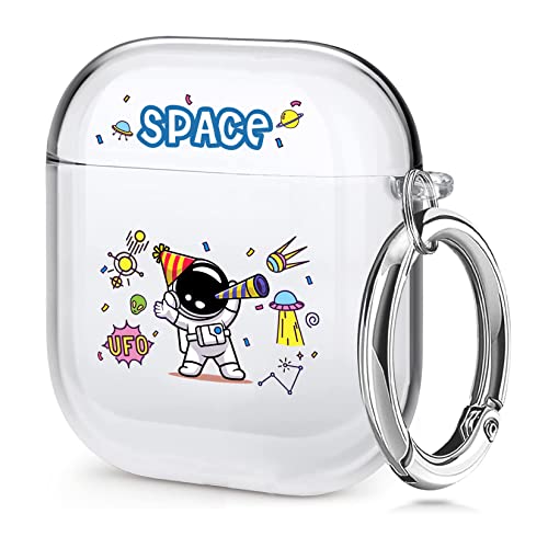 Apple AirPods ケース 宇宙飛行士 シリコン製 カラビナ付き　⭐︎ AirPodsケース AirPodsカバー エアーポッズ 宇宙飛行士