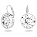 Swarovski Authentic Bella Rhodium Plated Charming White Pierced Mini Earrings