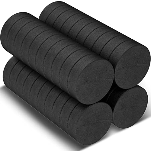 Fhsvud 40 Pcs Small Round Ceramic Magnets 0.7 Inch Circle Disc Tiny Flat Black Ferrite Magnets For Crafts Science Hobbies Refrigerator Whiteboard Fridge Kitchen Workplace School #TOP5
