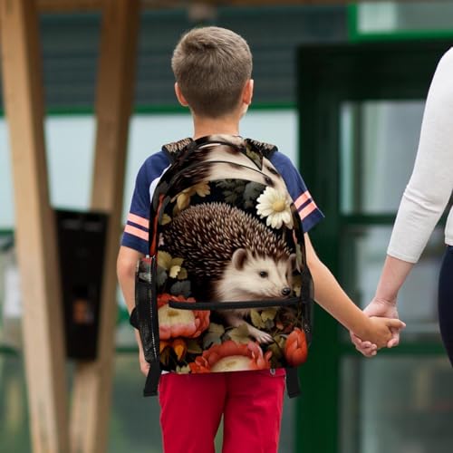 Sac à dos hérisson avec trousse assortie multicolore pour l'école - 6