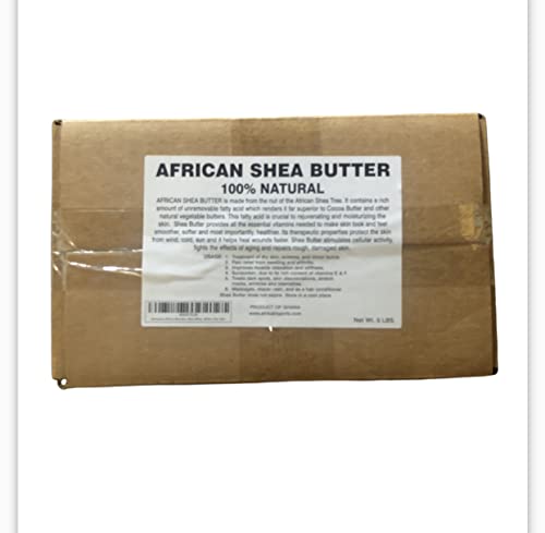Afrimports white african shea butter 100% natural organic 5lb