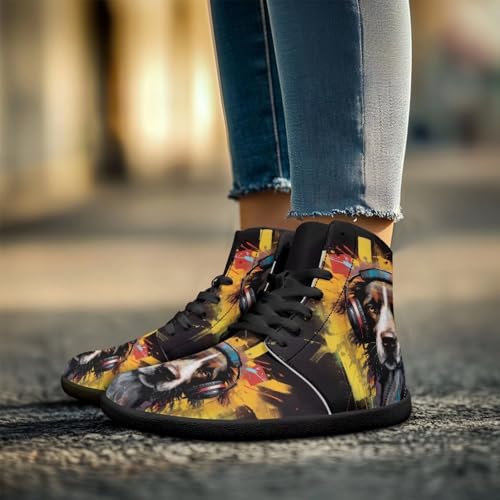 Binienty Barefoot Shoes Men Wide Toe Box High Top PU Minimalist Zero Drop Sneakers Outdoor Footwear2