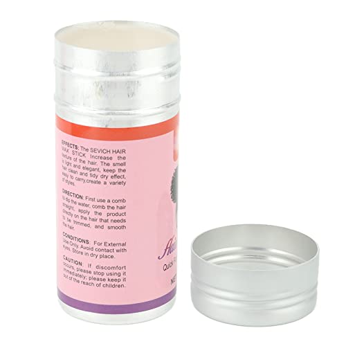 75g Bastão de Cera para Cabelo Rosa Masculino e Feminino Bastão de Cera para Peruca Portátil de Long