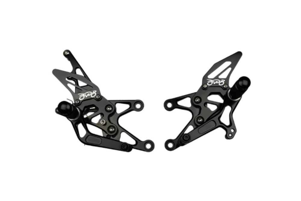 AVDB Pedane Arretrate Regolabili CNC Per YAMAHA YZF-R1 RN19 2007-2008 - Rosso/Alluminio, Kit Completo - 5