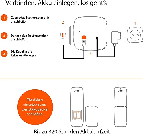 Téléphone fixe Gigaset E720 DECT analogique avec affichage du numéro - 4
